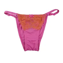 2 шт./упак. женские трусики с кружевами, трусы женские трусы с низкой посадкой женское сексуальное белье регулируемый обхват талии 2 цвета S/M/L