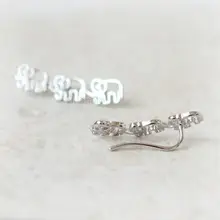 Женские серьги-гвоздики в виде ромашек слона