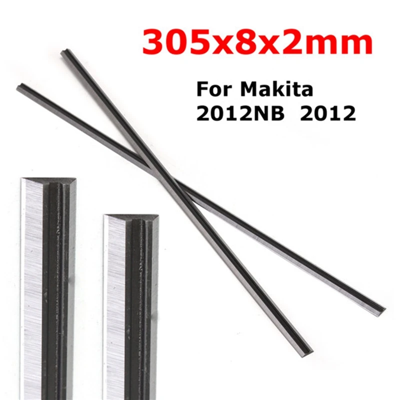 

2Pcs Silver HSS 12inch Thickness HSS Planer Blade 305x8x2mm For Makita 2012NB 2012