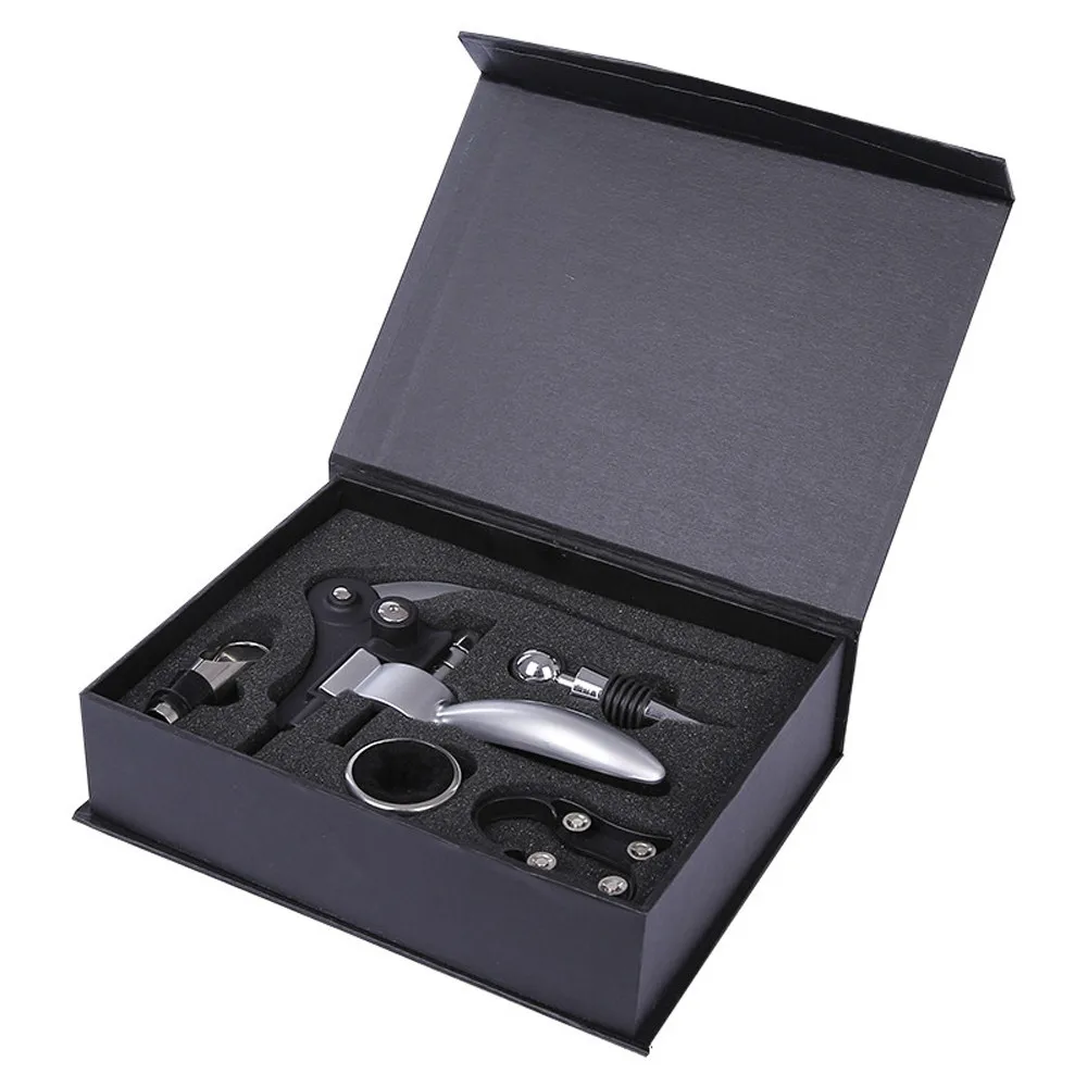 5 Pcs Wine Bottle Opener Accessories Gift Set With Corkscrew Drip Ring