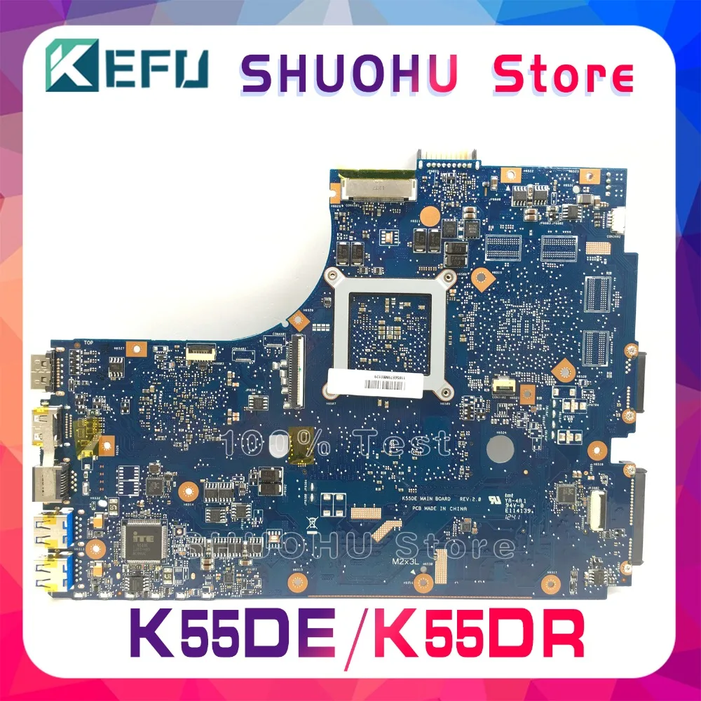 Материнская плата KEFU для ноутбука ASUS K55DE K55DR K55N K55D REV: 2 0 протестированная на 100%