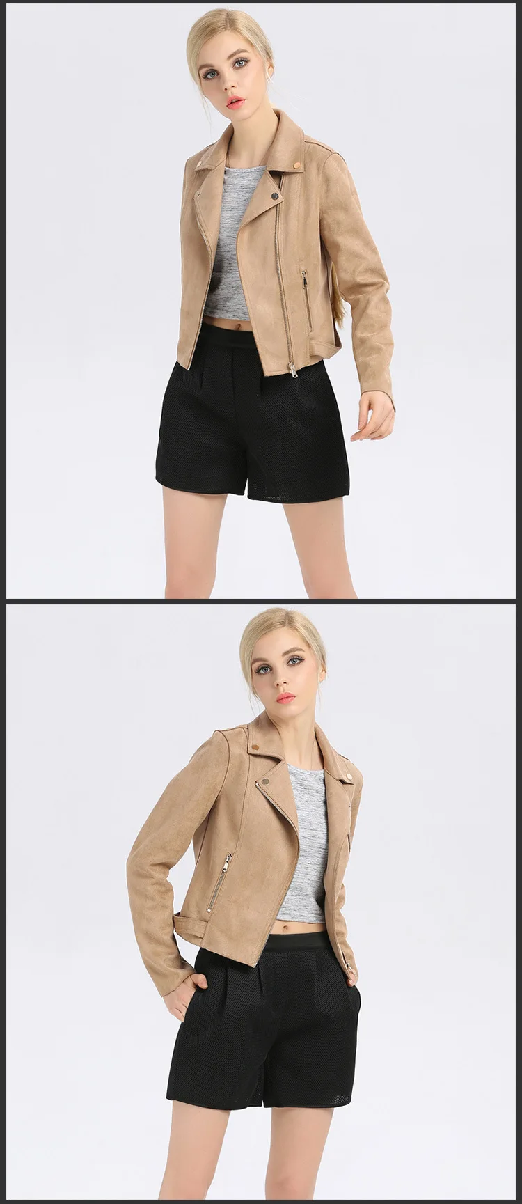 Кожаная женская куртка, высокое качество, замшевые куртки, весна, мотоциклетная Байкерская кожа, замшевое пальто, Блузон Cuir Femme BJ4101