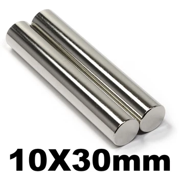 

2 pcs 10mm x 30mm Small Round Neodymium Disc Magnets Dia N35 Strong Rare Super Powerful Earth Magnet