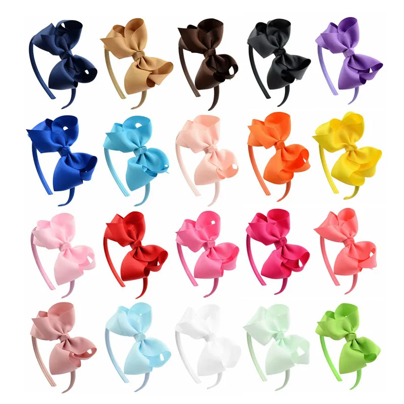 

Dropshipping Solid Handmade Ribbon Bowknot Hairband Princess Hear Band for Girls Bow Tie Headbands Hair Accessories