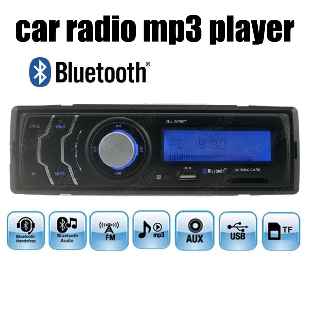 Новый высокое качество 1 din дистанционного управления автомобилем РАДИО MP3 плеер 12 В Функция bluetooth аудио стерео FM USB/SD AUX-IN заводская цена