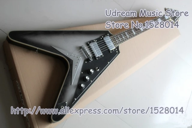 Cheap Hot Selling Chrome Hardware Flying V Electric Guitars Left Handed Custom Available