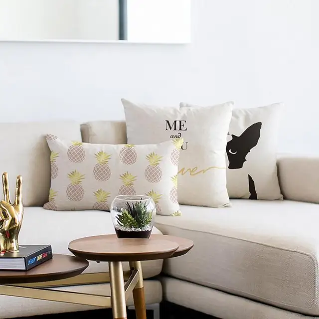 Nordic Decoration Home Dog Cushion Cover Puppy Gold Pineapple Custom How To Decorate Couch With Throw Pillows Nordic Decoration Home Dog Cushion Cover Puppy Gold Pineapple Custom How To Decorate Couch With Throw Pillows