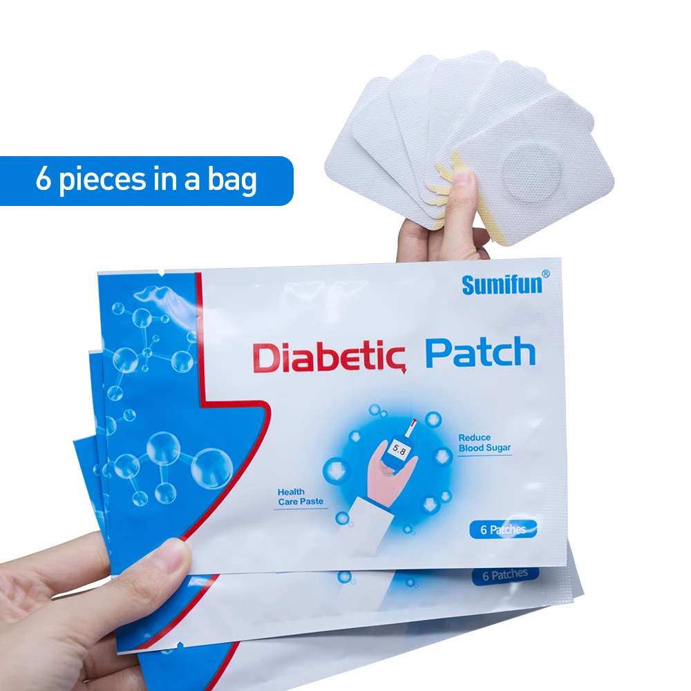 66pcs=11Bags Natural Herbs Diabetes Plaster Diabetes Patch Stabilizes Blood Sugar Level Balance Blood Glucose Patch D1276
