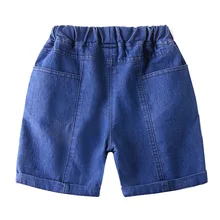 Летние хлопковые детские джинсовые шорты для мальчиков и девочек, детские шаровары, пять подштанов, свободная армейская детская одежда, одежда для малышей