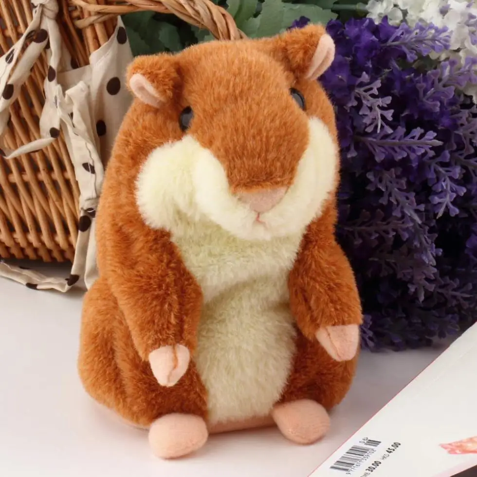 

OCDAY 3pcs Lovely Talking Hamster Plush Toy Cute Speak Talking Sound Record Hamster Talking Toys for Children New Sale