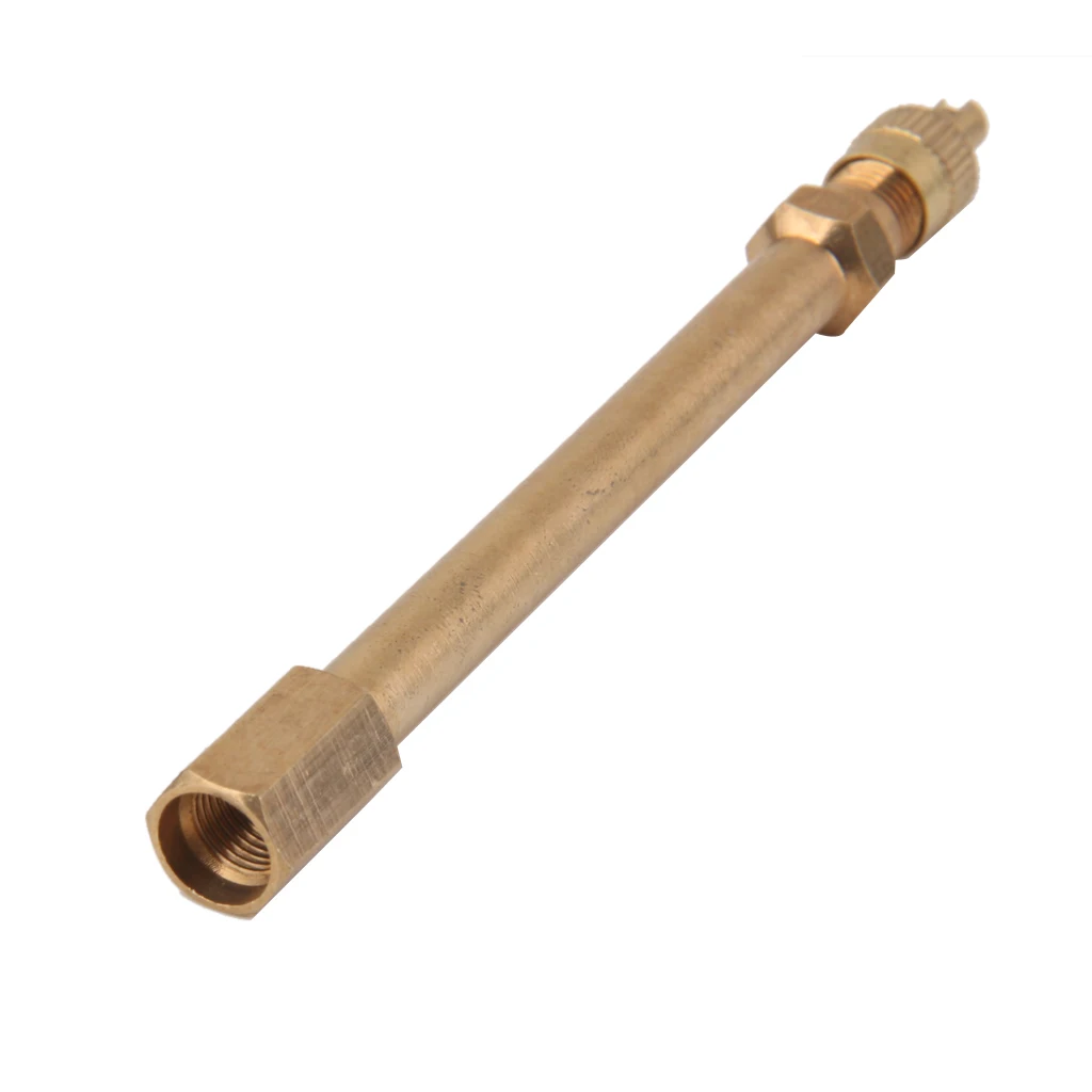 

100mm Copper Valve Extension Rod Adaptor Dust Cap Car Bike Van Truck Trailor Valve Stems Caps Parts 9mm Diameter