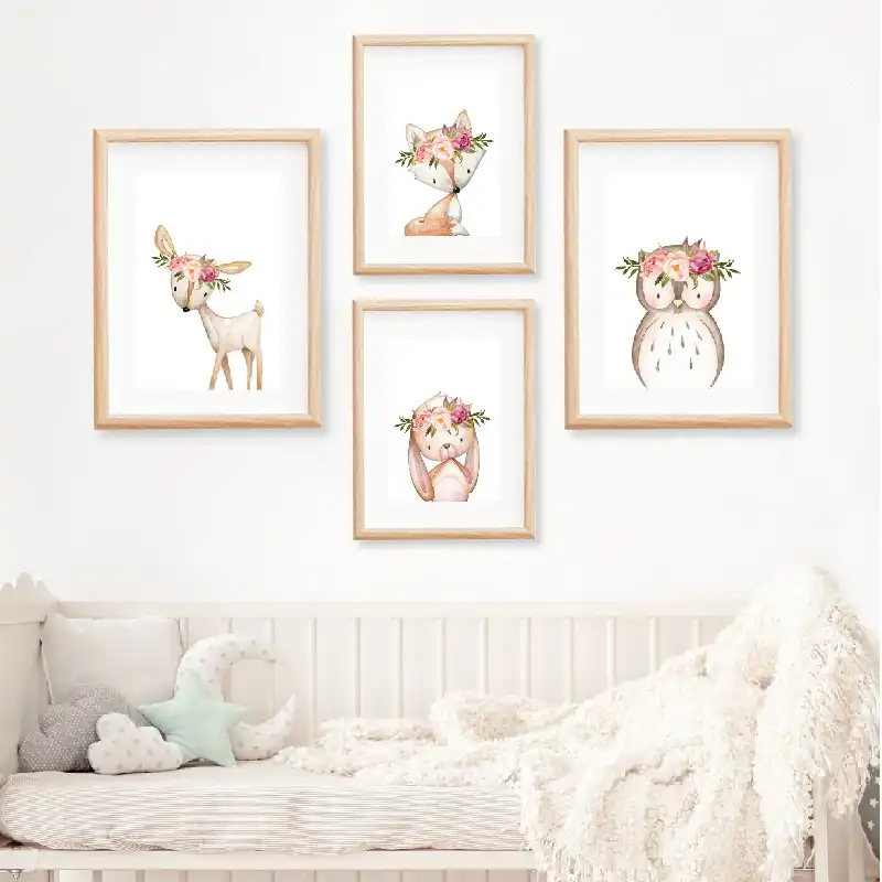 Nursery Room Decor Fox Art Print Wildlife Art Print Animal Illustration Fox Painting Watercolor Print Fox Room Decor