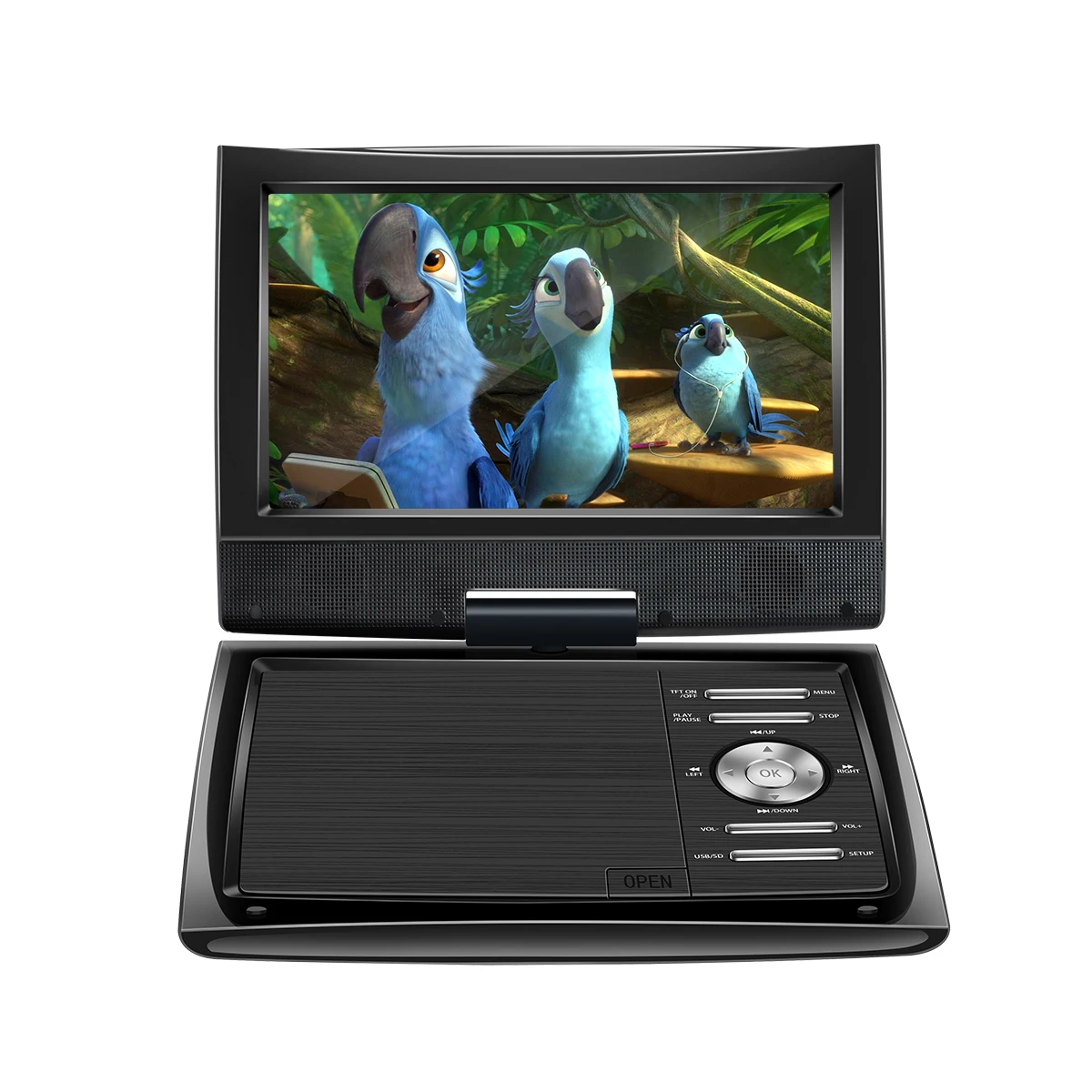 9 дюймов компактный dvd-плеер 2800 мА/ч, Портативный dvd-плеер CD-плеер с двумя наушниками пульт дистанционного Управление кейс для переноски поддержка SD Max 32G