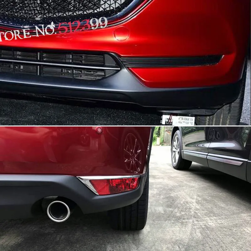 

Low Equipped model Car ABS Chrome Front + Rear Fog Light Lamp Decoration Cover Trim 2pcs For Mazda CX-5 2nd Gen 2017 2018