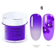 Изменение температуры ногтей инфильтрация блестящая пудра погружение согревающий порошок для ногтей