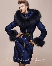 Girl 2016 Winter Jacket Women down jackets Lace large Fur coat Hooded slim coats duck down long outwear girl’s overcoat Parkas