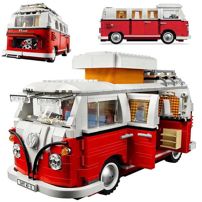 10569 Create Series City Car T1 Camper Van строительные блоки 1354 шт совместимые части игрушек с bela 10220