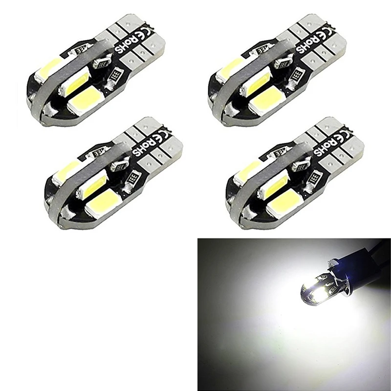 

10pcs Hige Quality Canbus Error Free T10 T15 W5W 194 SMD Led Bulb 5630 5730 t10 8 SMD 8smd 400 Lumens White 12V