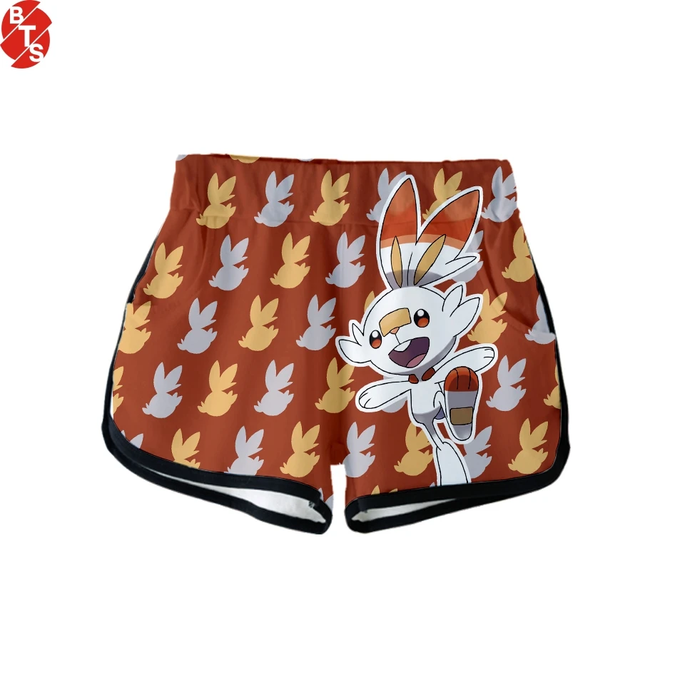 Pokemon Sword and Shield 3D Printed Shorts for Women Fashion Streetwear Shorts 2019 Hot Sale Casual harajuku Wear for Summer