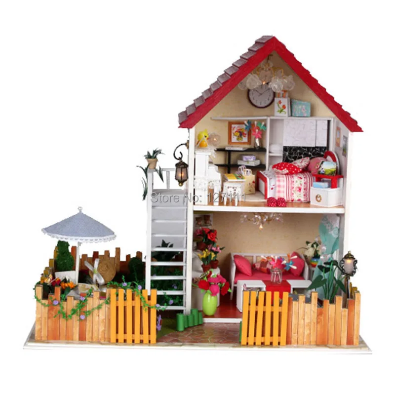 Compra casa de madera roja online al por mayor de china ...