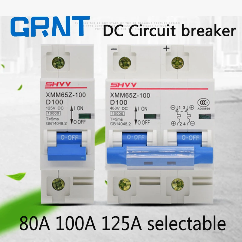 DZ47-100H 1P 80A 100A 125A DC 400V автоматический выключатель MCB D Кривая | Обустройство дома