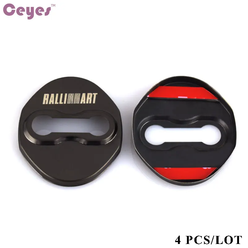 Car Styling Door Lock Decoration Protection Cover Case For Mitsubishi RalliArt Lancer 10 Ralli Art Outlander car door lock cover
