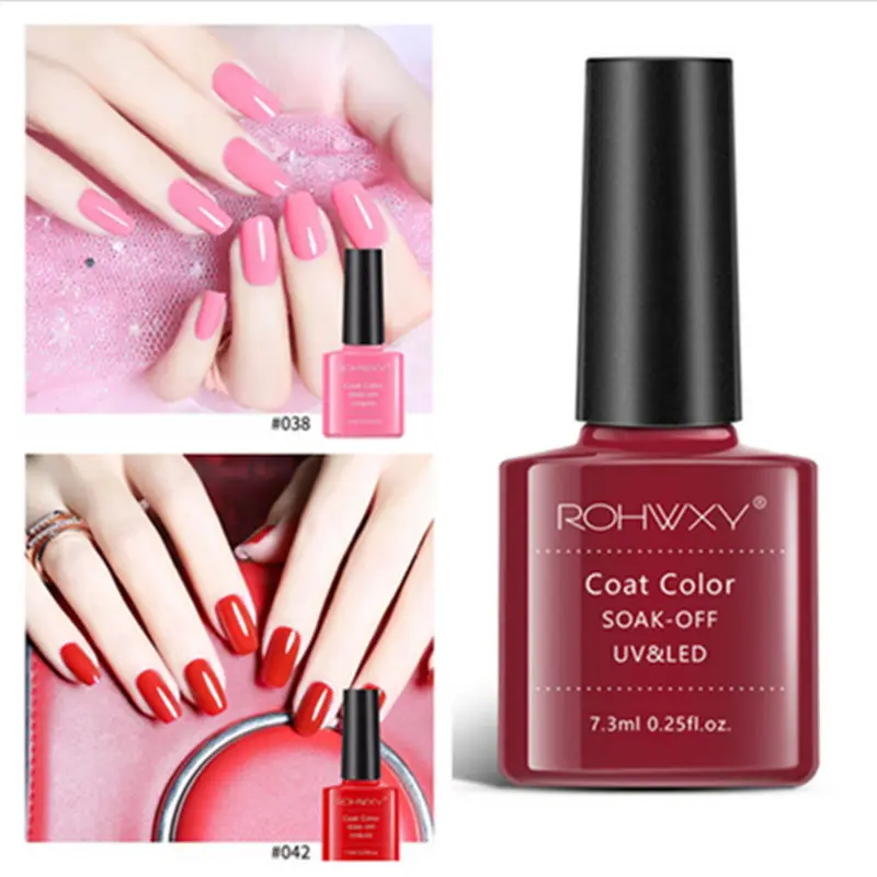 

Manooby 2019 Fashion UV Gel Nail Polish 7.3MLSequins Nail Gel Polish Nude Color Gel Varnish Soak Off UV Led Nail Art Laquer