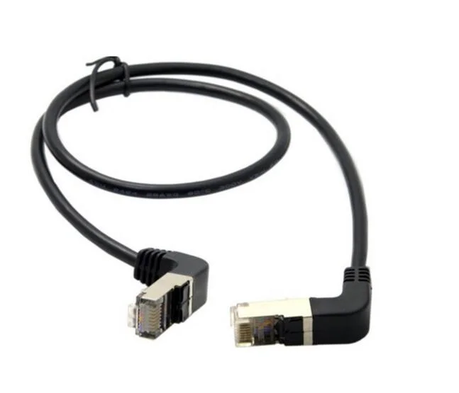 Локоть вниз и вверх Угловой 90 градусов cat5e 8P8C FTP STP UTP Cat 5e Ethernet сетевой кабель RJ45