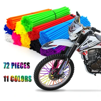 

72 Pieces Universal Motorcycle wheels DIY Dirt Bike Enduro Wheel Rim Spokes Skins Off Road Shrouds Covers FOR yamaha honda KTM