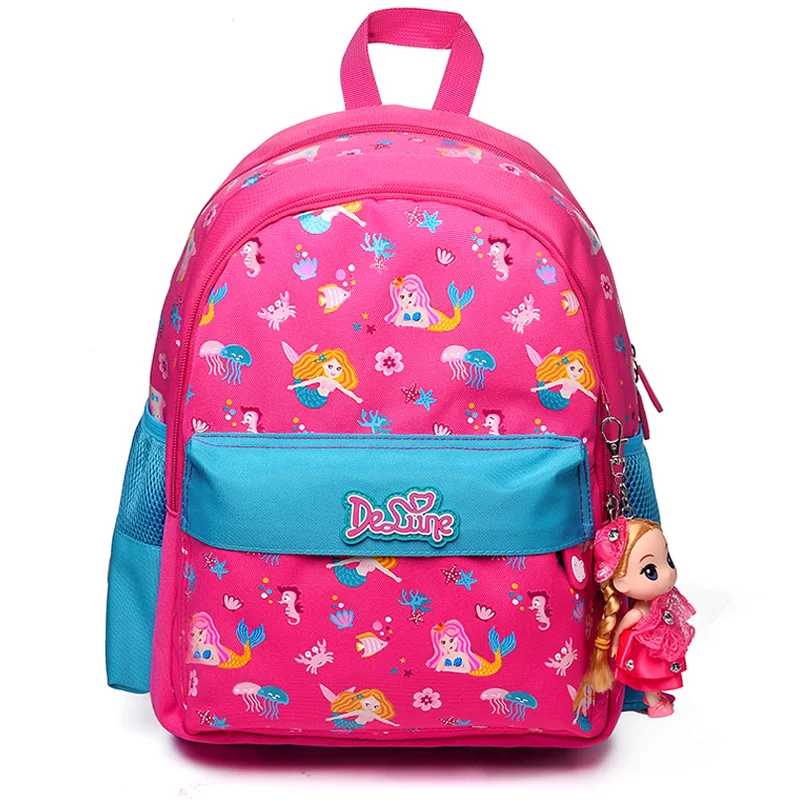 

Delune New Children Backpack Mermaid Print School Bags For Girls Boys School Backpacks Waterproof Schoolbag Cute Mochila Escolar