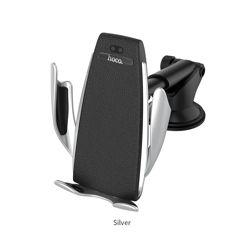 Silver HOCO Qi автомобильное беспроводное зарядное устройство инфракрасное Индукционное автоматическое зажимное крепление на вентиляционное отверстие Автомобильный держатель для телефона 10 Вт Быстрое зарядное устройство для iphone X XS - Тип штекера: Silver