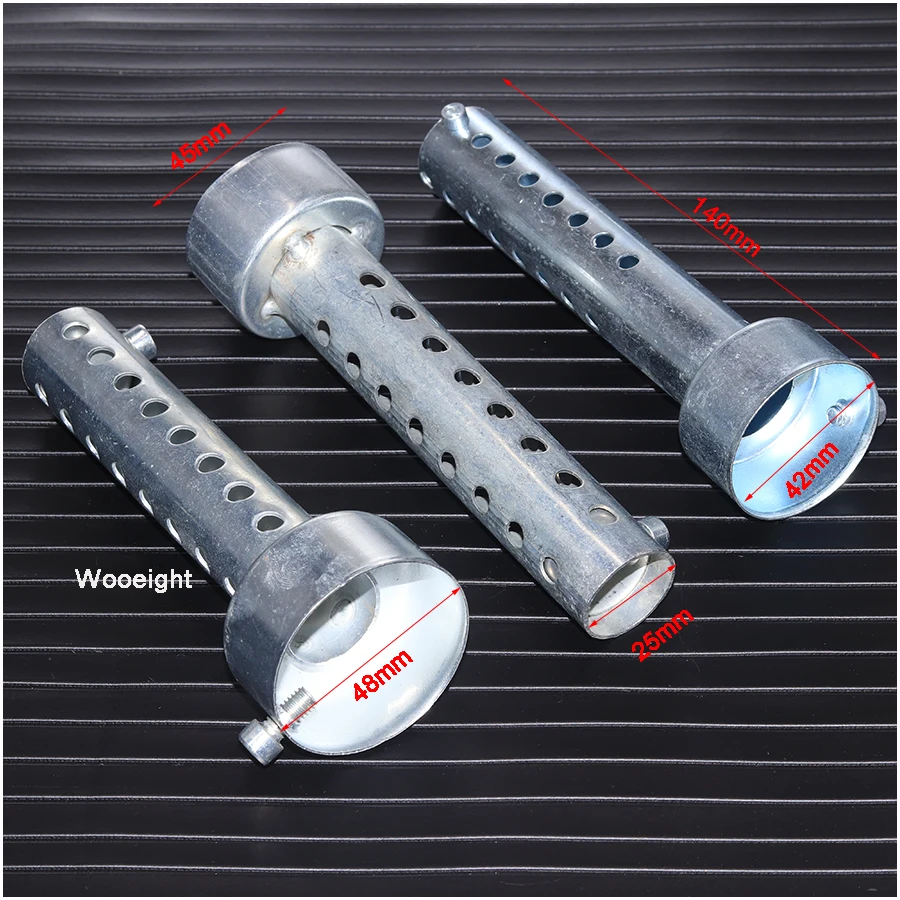 Wooeight 424548mm140mm Universal Motorcycle Exhaust Muffler Adjustable DB Killer Silencer Noise Sound Eliminator (3)
