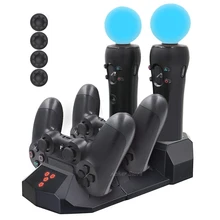 PS4 Pro Slim/PS VR контроллер движения зарядное устройство Быстрая Зарядка Док-станция для sony Playstation 4 Play станция PS 4 и PSVR Move Motion