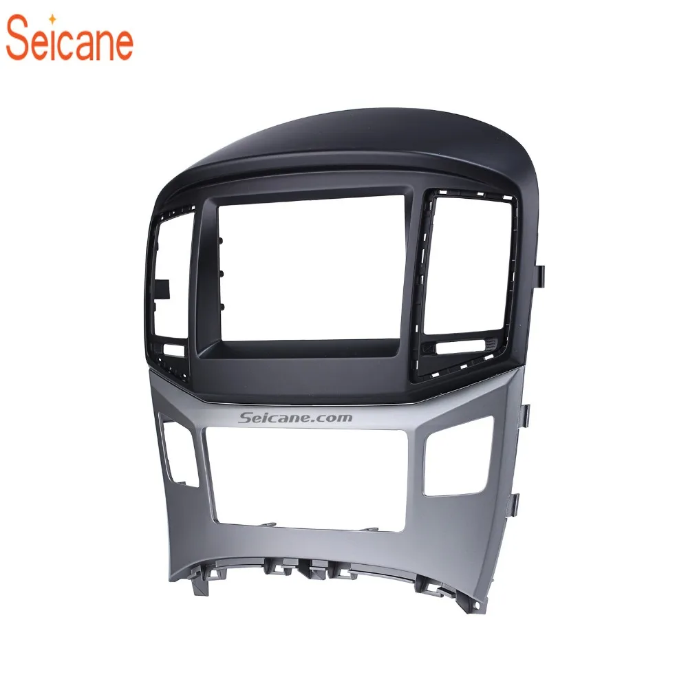 

Seicane 2Din Car Radio Frame Fascia CD Player Plate Panel Installation Dashboard Refitting Cover Kit For 2015 HYUNDAI STAREX H1