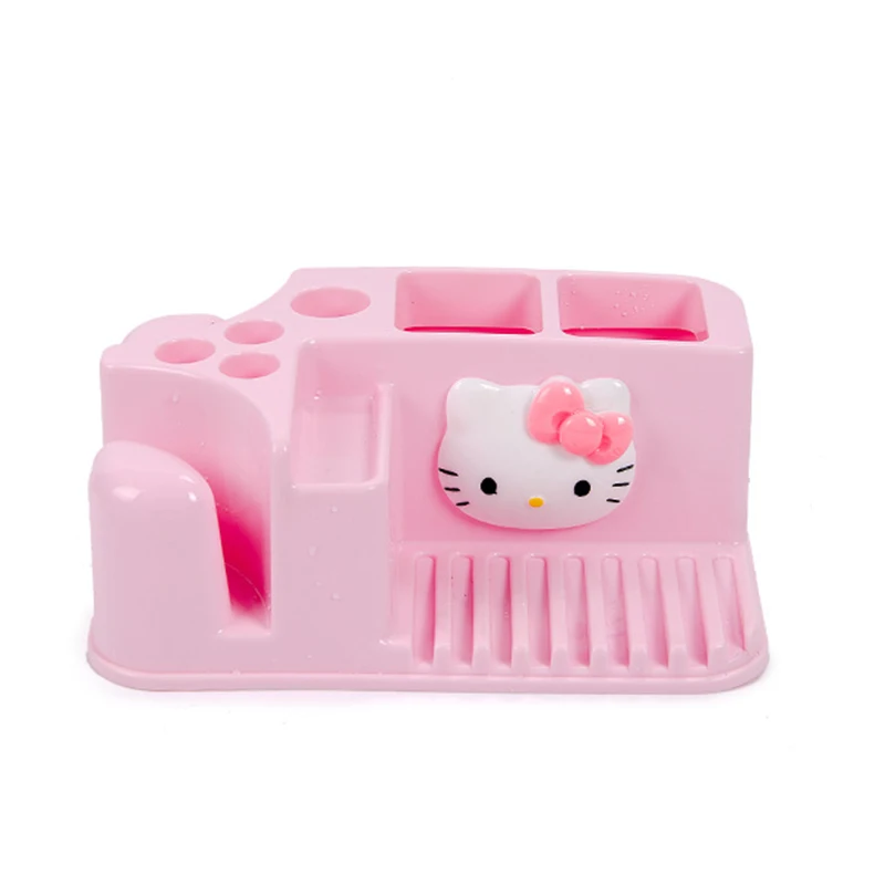 1PC Cartoon Hello Kitty Toothbrush Holder Practical Family Style Toothbrush Storage Rack Bathroom Accessories Set 25