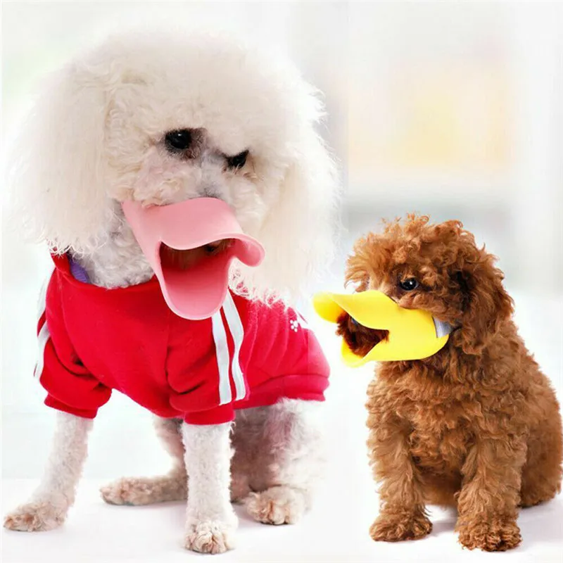 

Soft Cozy Silicone Anti Bite Duckbill Shape Design Pet Prevent Bite Masks Dog Mouth Set Covers Adjustable Anti Bite Masks S-M