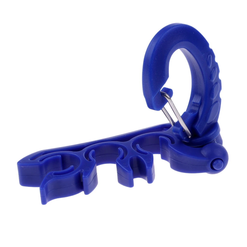 Perfeclan Scuba Diving Triple 3 Hose Regulator and Gauge Holder Clip Retainer Gear Equipment Dive Hose Holder