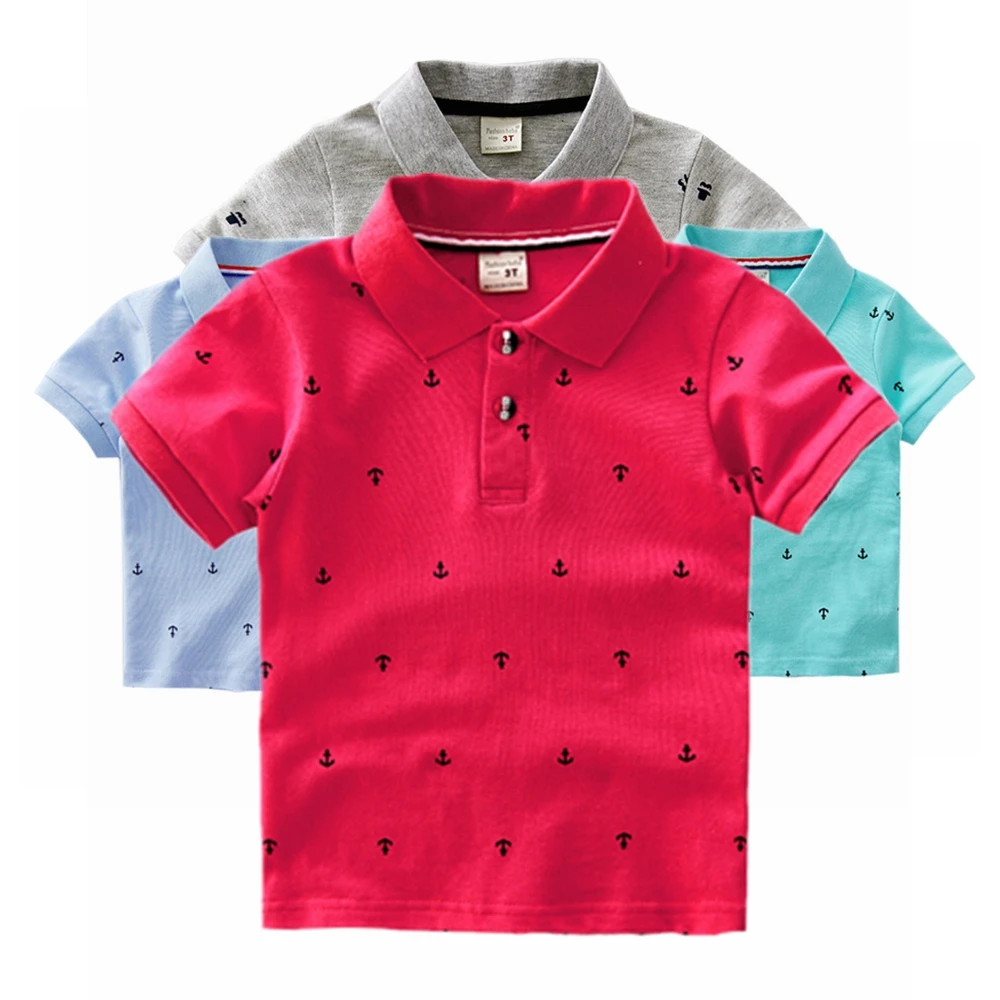 1 6T High Quality 100 Cotton Baby Polo Shirts kids Short Sleeve