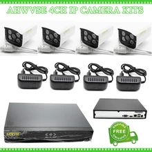 Ahwvse открытый 4ch POE IP Камера комплект 4 канала 1080 P NVR с 4 шт. 2mp IP Cam