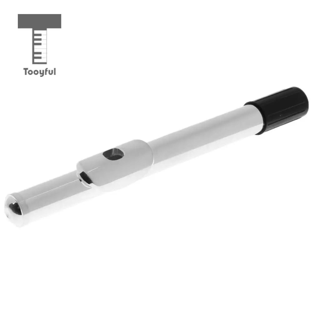 Tooyful Exquisite Brass Flute Head Joint Crown Woodwind Flutes Replacement Parts Silver