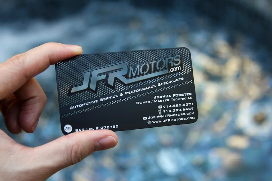 Personalized stainless steel business card hollow metal card custom metal business card design