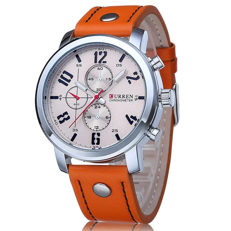 2017 New CURREN fashion Business Quartz watch Men sport Watches Brand Military Watches Men Corium L