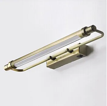 1 luce vintage metal classico bronzo led bagno di luce specchio lampada a led