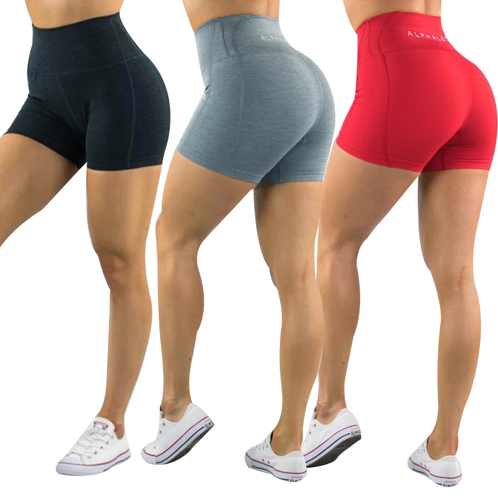 

Sport Shorts Women High Waist Fitness Shorts Yoga Athletic Ladies Sport Short Fitness Clothes Jogging Gym Workout Shorts D35