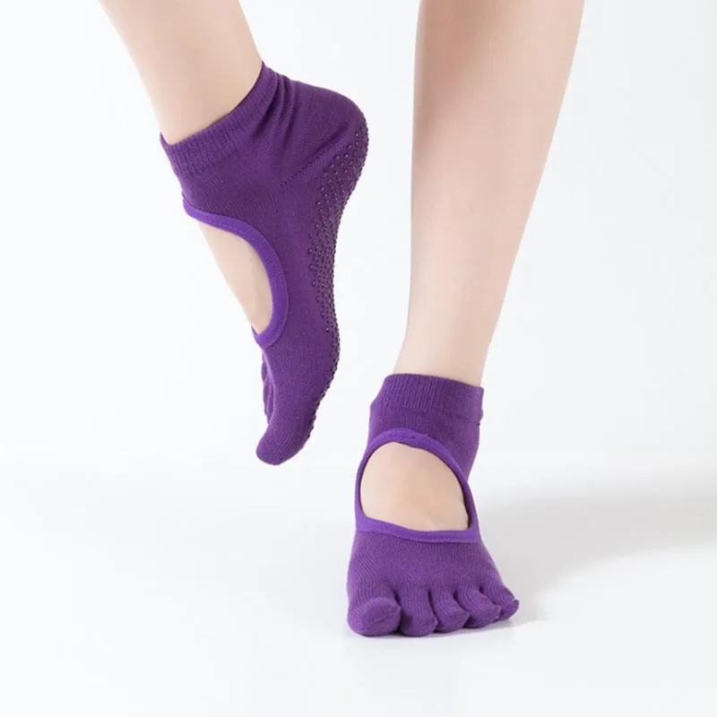 

1 Pair Halter Cotton Women Yoga Socks Ladies Pilates Socks Ballet Heel Protector Professiona Dance Socks Sports Yoga Slipper