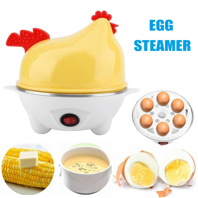 

Lovely Hot Mini Electric Egg Cooker 6 Eggs Automatic Steamer Boiler Kitchen Tools HY99