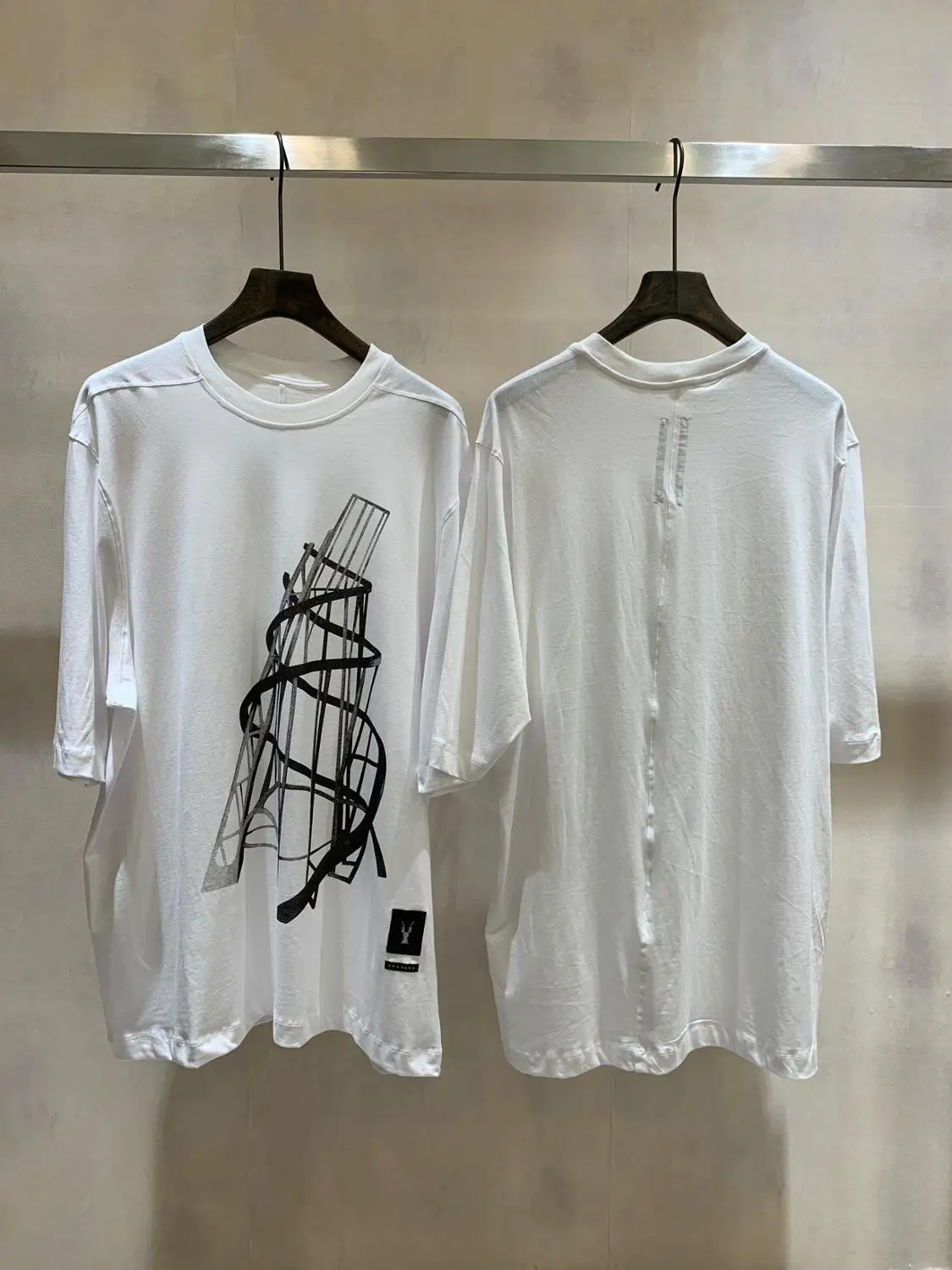 

19ss Owen seak Men T Shirt 100%Cotton Gothic Style Men's Clothing Tops Tees Summer Women Tees White T Shirt Size XL