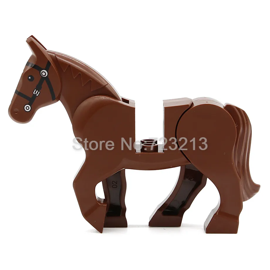 Single Sale War Horse for Figure Set Military SWAT Accessories Part Model Building Blocks Kits Bricks Toys for Children