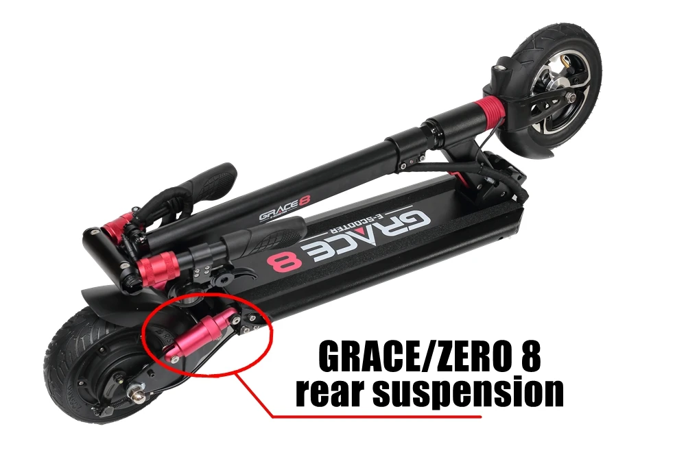 Rear Suspension for Grace& Zero& T 8 9 10 Electric Scooter Original Spare Parts Back Shock Absorber Built-in Coil Spring