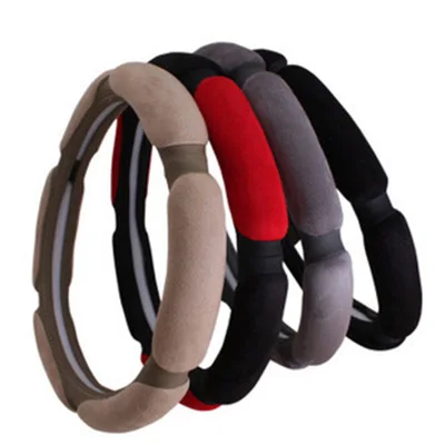 

Car Steering Wheel Cover Soft Suede Four Seasons General Car Handle Cover Anti-Skid Steering Wheel Covers